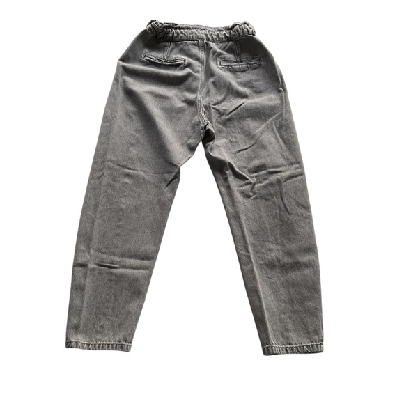 ZARA Womens Paperbag Mom Jeans Sz 6 Gray High Waist On Trend Y2K Grunge Comfort - Picture 2 of 10